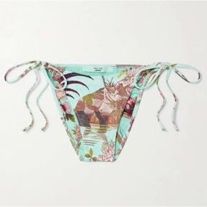 Cavalli x Skims Fagianella Print Dipped Tie Bottom Size Small Women. NWT